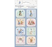 Retratos de Peter Rabbit | Pegatinas reutilizables brillantes | Producto oficial | Reutilizables en superficies no porosas, color azul