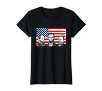 Retratos históricos de la Bandera patriótica de los líderes de la Unión de la Guerra Civil Camiseta gráfica económica, Mujer, Negro, L