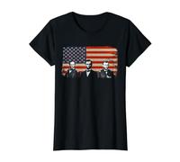 Retratos históricos de la Bandera patriótica de los líderes de la Unión de la Guerra Civil Camiseta gráfica económica, Mujer, Negro, M