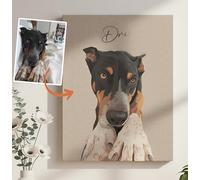 Retratos Personalizados de tu Mascota - Ilustración por CREAativa - Opción Digital o Impresa en Lienzo de Calidad.