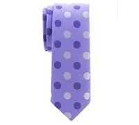 Retreez Corbata de microfibra fina con lunares bicolor para hombres Morado con el punto morado