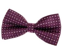 Retreez Pajarita hombre lunares de época tricolor para, preanudada, 13 cm Morado oscuro