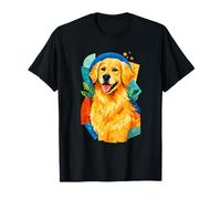 Retriever Dog Layered Paper Art Camiseta