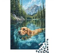 Retriever Golden Puzzle 1000 Piezas De Madera | Desafío Creativo para Adultos Y Adolescentes | Aprende Jugando con Rompecabezas De Desafiando