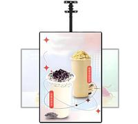 RETRIN Caja Luz LED Menús,Exhibición Publicitaria Luminosa,Material Aluminio Ligero,Funcionamiento Económico,Diseñada para Restaurantes,Comida Rápida Y Tiendas Té 80x120cm