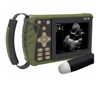 RETRIN Ecógrafo Veterinario de Mano Portátil, Escáner de Ultrasonido Multifunción con Sonda 3.5 MHz,Reproducción HD a Todo Color y Pantalla LED 5.6",Detección de Embarazo en Animales de Granja