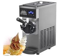 RETRIN Máquina De Helados Profesional Heladera Soft Serve,450w,4-5kg/H,Máquina para Hacer Helados Comercial,1 Sabores,Limpieza Automática Y Pantalla LCD,para Restaurantes Y Bares Grey