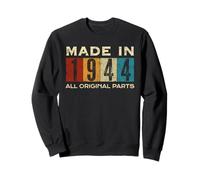 Retro 1944 Todas las piezas originales Vintage Made in 1944 Hombres Mujeres Sudadera