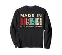 Retro 1944 Todas las piezas originales Vintage Made in 1944 Hombres Mujeres Sudadera