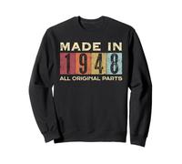 Retro 1948 Todas las piezas originales Vintage Made in 1948 Hombres Mujeres Sudadera