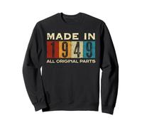 Retro 1949 Todas las piezas originales Vintage Made in 1949 Hombres Mujeres Sudadera