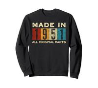 Retro 1951 Todas las piezas originales Vintage Made in 1951 Hombres Mujeres Sudadera