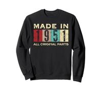 Retro 1951 Todas las piezas originales Vintage Made in 1951 Hombres Mujeres Sudadera