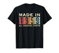 Retro 1959 Todas las piezas originales Vintage Made in 1959 Hombres Mujeres Camiseta