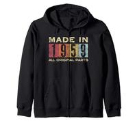 Retro 1959 Todas las piezas originales Vintage Made in 1959 Hombres Mujeres Sudadera con Capucha