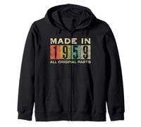 Retro 1959 Todas las piezas originales Vintage Made in 1959 Hombres Mujeres Sudadera con Capucha