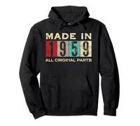 Retro 1959 Todas las piezas originales Vintage Made in 1959 Hombres Mujeres Sudadera con Capucha