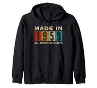 Retro 1959 Todas las piezas originales Vintage Made in 1959 Hombres Mujeres Sudadera con Capucha