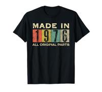 Retro 1976 Todas las piezas originales Vintage Made in 1976 Hombres Mujeres Camiseta