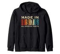 Retro 1976 Todas las piezas originales Vintage Made in 1976 Hombres Mujeres Sudadera con Capucha