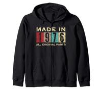 Retro 1976 Todas las piezas originales Vintage Made in 1976 Hombres Mujeres Sudadera con Capucha