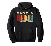 Retro 1976 Todas las piezas originales Vintage Made in 1976 Hombres Mujeres Sudadera con Capucha