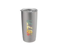 Retro 1977 Agosto 1977 Año 1977 Vintage 1977 Desde 1977 Vaso térmico de acero inoxidable de doble pared