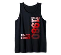 Retro 1980 Septiembre 1980 Año 1980 Desde 1980 Vintage 1980 Camiseta sin Mangas