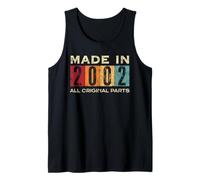 Retro 2002 Todas las piezas originales Vintage Made in 2002 Hombres Mujeres Camiseta sin Mangas