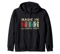 Retro 2002 Todas las piezas originales Vintage Made in 2002 Hombres Mujeres Sudadera con Capucha