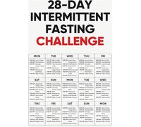 Retro 28 Day Intermittent Fasting Nutrition Guide Metal Sign for Kitchen Living Room Garage Decor 8 X 12 in
