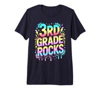 Retro 3er Grado Rocks Last Day Future Heroes Teacher Year Camiseta Premium
