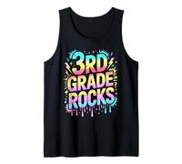 Retro 3er Grado Rocks Last Day Future Heroes Teacher Year Camiseta sin Mangas