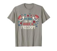 Retro 4 de julio Estoy aquí por los bocadillos y la libertad Camiseta