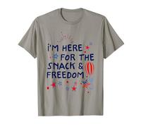 Retro 4 de julio Estoy aquí por los bocadillos y la libertad Camiseta