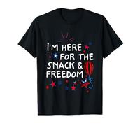 Retro 4 de julio Estoy aquí por los bocadillos y la libertad Camiseta
