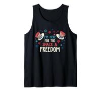 Retro 4 de julio Estoy aquí por los bocadillos y la libertad Camiseta sin Mangas