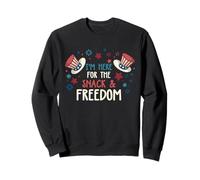 Retro 4 de julio Estoy aquí por los bocadillos y la libertad Sudadera