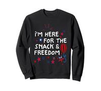 Retro 4 de julio Estoy aquí por los bocadillos y la libertad Sudadera