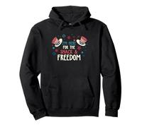 Retro 4 de julio Estoy aquí por los bocadillos y la libertad Sudadera con Capucha