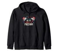 Retro 4 de julio Estoy aquí por los bocadillos y la libertad Sudadera con Capucha