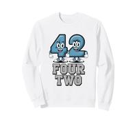 Retro 42 Cuarenta Segundo Cumpleaños Humor Cuatro Dos Sudadera