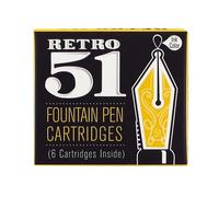 Retro 51 Pluma Recambio Negro 6-Pack