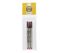 Retro 51 Tornado - Recambios para bolígrafo rollerball, paquete de 3, cartuchos de tinta roja vibrante sin tapa