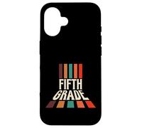 Retro 5th Fifth Grade Teacher & Student Back To School Carcasa para iPhone 16