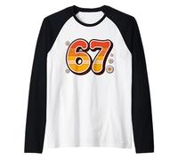 Retro 6 7 Verano Alpha Slang 67 Playa Camiseta Manga Raglan