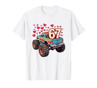 Retro 67 Monster Truck Six Seven Valentine Boys Camiseta
