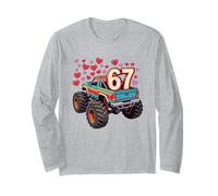 Retro 67 Monster Truck Six Seven Valentine Boys Manga Larga