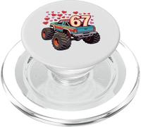 Retro 67 Monster Truck Six Seven Valentine Boys PopSockets PopGrip para MagSafe