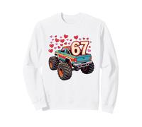 Retro 67 Monster Truck Six Seven Valentine Boys Sudadera